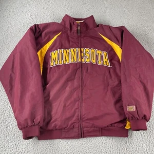 Chaqueta Minnesota Golden Gophers Coliseo Atletismo Cremallera Completa Marrón Dorado Grande * - Imagen 1 de 15