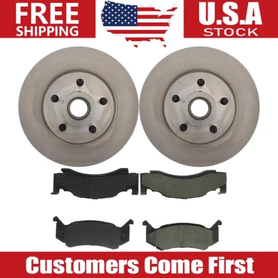 Front Brake Rotors + Brake Pads Set for 1975 1976 1977 1978 1979 1980 Dodge B100 - Image 1 of 4