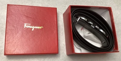 Salvatore Ferragamo 男式皮革腰带尺寸 34-36 全新 — 第 1/4 张图片