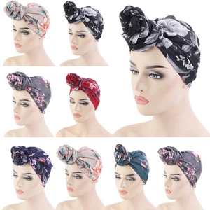 Mujeres musulmanas estirar bufanda larga turbante islámico sombrero cabeza urdimbre pelo hijab gorra árabe - Imagen 1 de 43