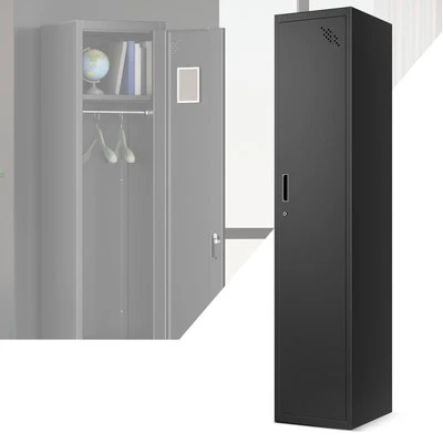 Gabinetes de almacenamiento de metal rectangulares bloqueables 71"H x 15"W x 17"D 3 espacios separados Foto 1 de 4