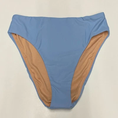 J Crew Swimsuit Womens M Blue High Rise bikini bottom Cheeky 80s Beach BF178 - Image 1 of 4