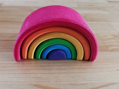 Juego de 6 piezas de madera arco iris Grimm's Babi Grimms Foto 1 de 3