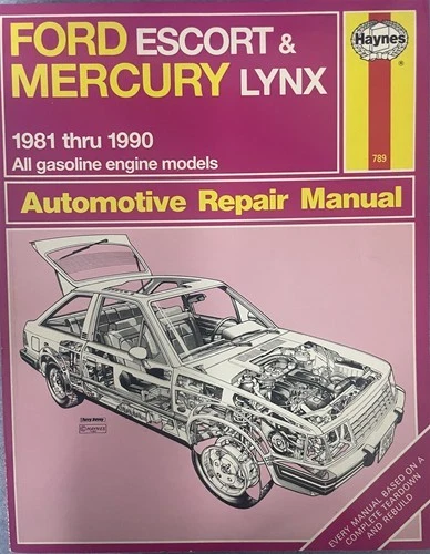 Ford Escort Mercury Lynx Haynes 1981-1990 manual de reparación taller taller de servicio Foto 1 de 4