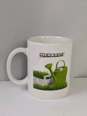 Menards зеленая лейка и трава керамика кофейная кружка чашка реклама промо - Изображение 1 из 4