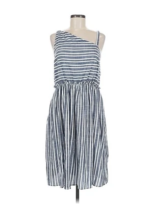 52seven одно плечо синий белый в полоску сарафан размер XL повседневное летнее платье новый с Ярлыками - Изображение 1 из 4