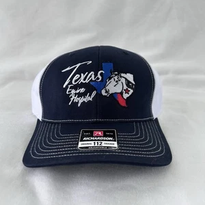Texas Equine Hospital Hat Embroidered Blue Snapback Trucker Hat Cap NWOT - Picture 1 of 7