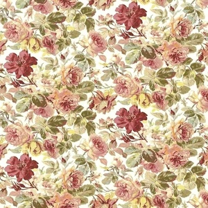 Pink Linen Floral RASPBERRY Drapery Curtain Upholstery Pillow Sewing Fabric BTY - Picture 1 of 8