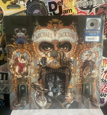 MICHAEL JACKSON Dangerous NEW 2LP SILVER VINYL W/HYPE STICKER  - Image 1 of 3