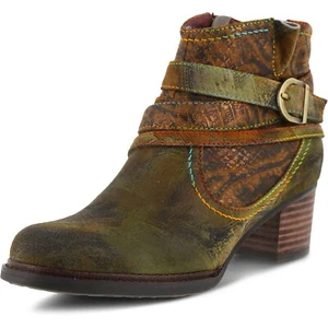 L'Artiste by Spring Step Womens Shazzam Leather Ankle Boots - Camel, 36M NEW - Picture 1 of 5