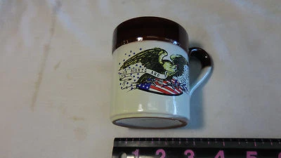 TAZA DE CAFÉ ~EAGLE~NUESTROS DERECHOS Y NUESTRAS LIBERTADES--3,25 PULGADAS--HECHA EN JAPÓN Foto 1 de 4
