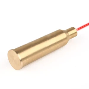 Red Laser Bore Sighter .22-250 Cal Cartridge Sights Scopes w/ Battery - Picture 1 of 4