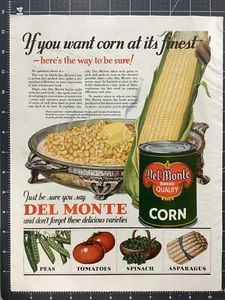 Anuncio impreso vintage 1930 DEL MONTE maíz si quieres maíz en su fin años 30 - Imagen 1 de 1