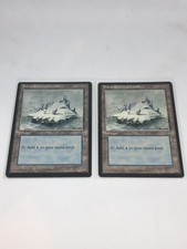 Snow-Covered Island Ice Age Common Magic the Gathering 1995 Wizards X2