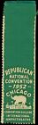 1952 Republican National Convention Ribbon CHICAGO Original Green