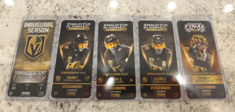 Vegas Golden Knights Inaugural Season Commemorative Limited Tickets set of 5 Cover