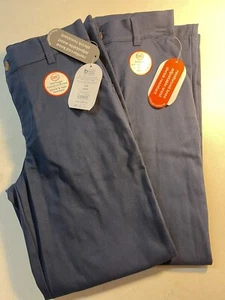 Lot Of 2 School Uniforms Flat Front Twill Pant 14 Slim Blue New SKU A44 - Picture 1 of 3
