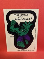 1974 1975 TOPPS MARVEL COMIC BOOK HEROES STICKERS • HULK-1