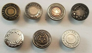 10 X 17mm Hammer On Denim Replacement Jeans Buttons Gunmetal Tack Alloy Studs  - Picture 1 of 31