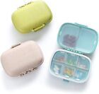 8-Compartment Pill Organizer Box-Moisture Proof, BPA-Free Wheat Straw Material 1
