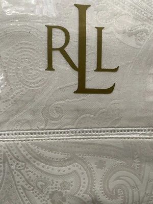 Ralph Lauren Almohada Sham Paisley Suite Dobladillo Puño - Crema $130 Estándar Nuevo con Etiquetas Foto 1 de 4