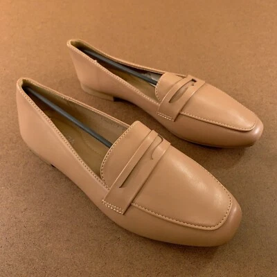 TOP Moda Women's Shoe Size 8 Tan Harriet Almond Toe Slip On Loafers New - Image 1 of 4