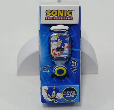 NUEVO Reloj Sonic The Hedgehog, icono y esfera intermitentes, digital Foto 1 de 3