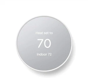 Google Nest G4CVZ Programmable Wi-Fi Thermostat - Snow - Picture 1 of 9
