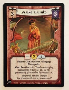 Asako Tsuruko L5R Leyenda de los Cinco Anillos CCG Ira del Emperador WoE - Imagen 1 de 1