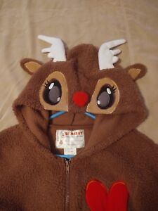 Reindeer Adult One Piece Halloween Costume/PJ, Size Women's Medium