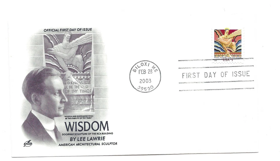 3766 $1. Wisdom  ArtCraft FDC - Image 1 of 1