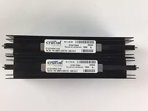 2GB (2x 1GB) Crucial CT12872AP667.K18F 1GB DDR2-5300 Fully Buffered for Apple - Picture 1 of 4