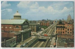 1960er Downtown Boston MA Huntington Ave Massachusetts Ave Ansicht Postkarte - Bild 1 von 2
