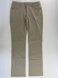 Express Stretch Pants Juniors 3/4R Women’s 4 Rayon Khaki Tan Straight Leg NEW - Picture 1 of 10