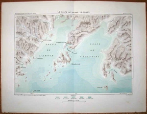 Mapa Reclus 1881 PEDRO LA GRAN BAHÍA (ÁREA DE VLADIVOSTOK), LEJANO ORIENTE RUSO, #7 - Imagen 1 de 1
