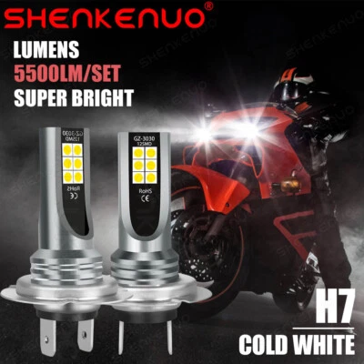 Faros LED H7 para Honda CBR1000RR 2005-2016 CBR600RR 2003-2016 6000K Foto 1 de 4