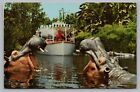 Vintage 1975 Disneyland Dschungelkreuzfahrt Flusspferde des Kongo Abenteuerland Postkarte