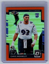 2017 Chris Wormley Donruss Optics Orange Prizm RC 163/199 Baltimore Ravens🔥