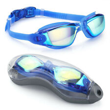 Swimming Goggles Glasses UV Protection Anti Fog Swim Ear Nose Plugs Set