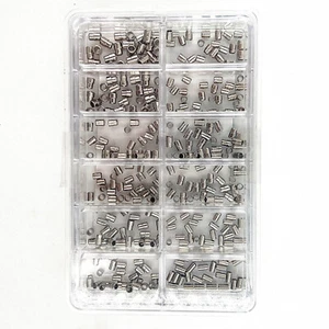 480Pcs Stainless Steel Watch Case Waterproof Tube 1.5-2.5mm 12-Size Assortment - Foto 1 di 6