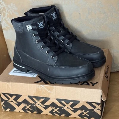 Botas de combate Xray Jason pretas masculinas 12 com cadarço estilo roupa de trabalho no tornozelo aderência - Imagem 1 de 4