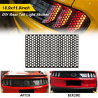 Car Rear Tail Light Cover Black Honeycomb Sticker Tail-lamp Decal Accessories