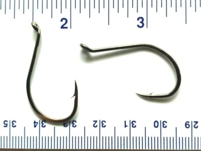 100 Matzuo 113010 (413012) Black Up Eye Offset Octopus Fish Hooks size 3/0