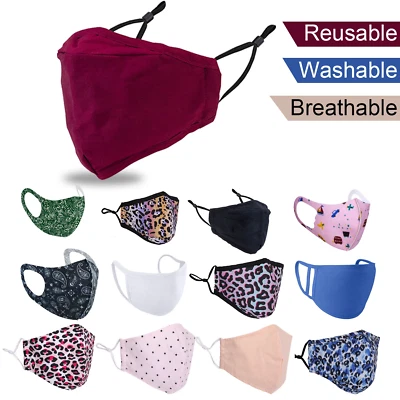 Cotton Face Mask Protective Covering Washable Breathable Dust Reusable Masks - Image 1 of 4