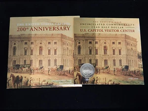 Medio dólar revestido Capitolio de los Estados Unidos 2001 200 aniversario sin circular - Imagen 1 de 6