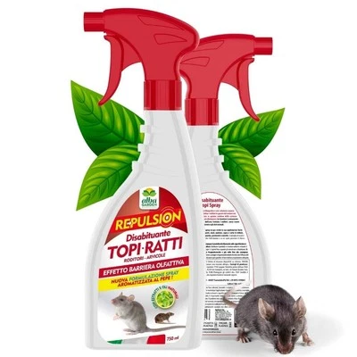 Disabituante Repellente Dissuasore Barriera per Topi Ratti Roditori Spray 750 ml - Immagine 1 di 4