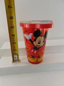  DISNEY STORE Mickey Mouse Tumbler Glass 12oz with MICKEY MOUSE FACE LID - RARE! - Picture 1 of 6