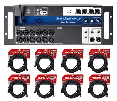 Soundcraft Ui16 16 Input Digital Wifi Mixer+App Control+Recording+(8) XLR Cables - Image 1 of 4