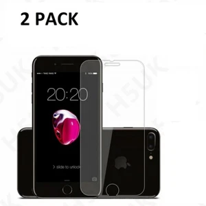 2 PACK 100% GENUINE TEMPERED GLASS FILM SCREEN PROTECTOR FOR APPLE IPHONE 7 - Picture 1 of 1