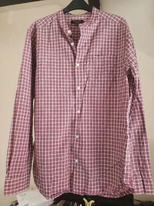 Mens Medium NEW LOOK Red and white check shirt - Picture 1 of 5